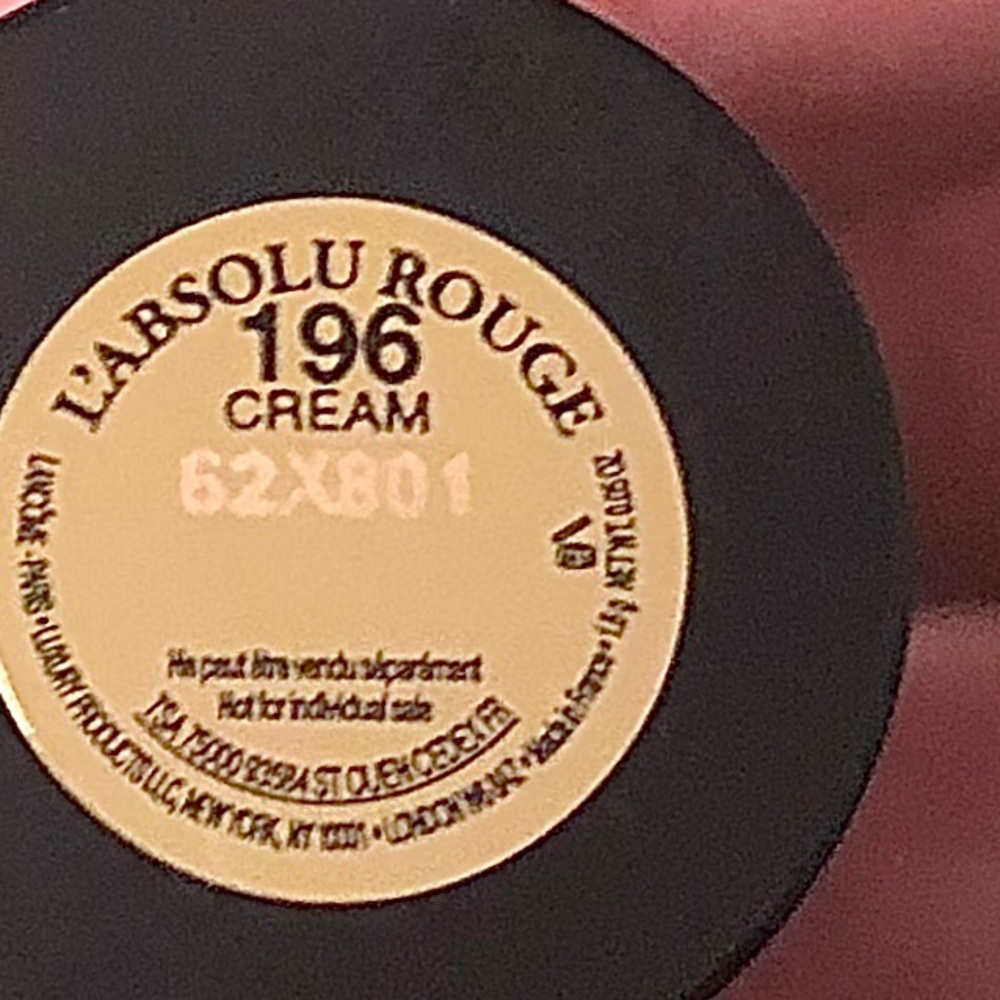 Lancôme L'Absolu Rouge Cream Lipstick - Color: 196 French Touch (Warm Red) NEW - Picture 5 of 5